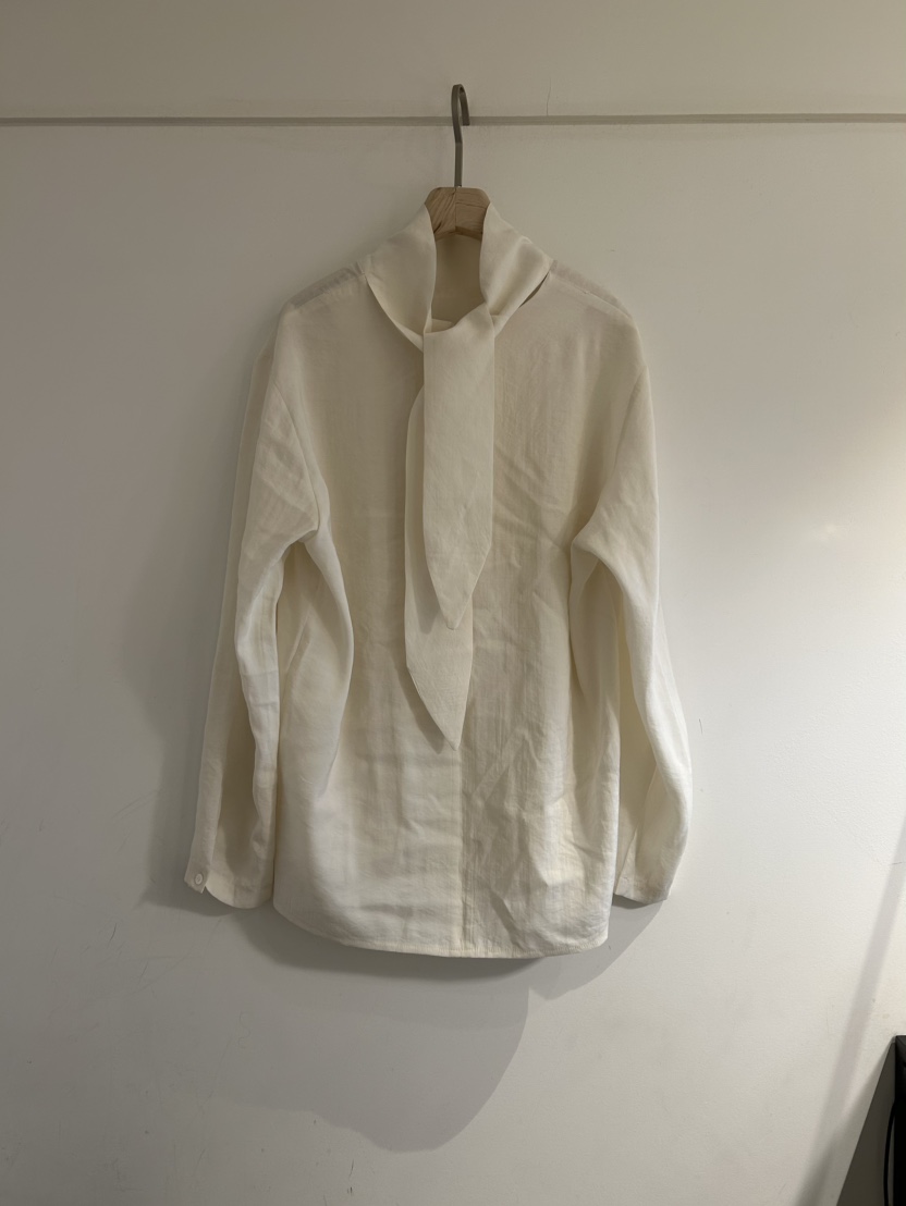 NOTICE東大門實拍女士新品職業人氣熱賣26春夏襯衫蕾絲衫系帶NOTICE襯衫/蕾絲衫圖色1