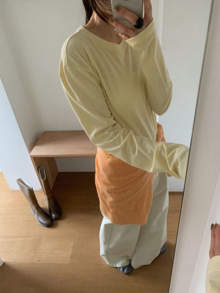 MARE韓國代購女裝新品人氣時尚推薦休閑26春夏職業長袖T恤MARE長袖T恤