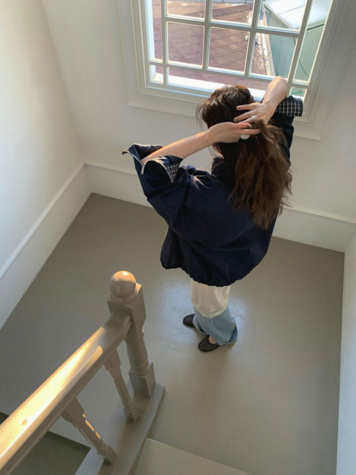 MARE韓國代購女士新款時尚休閑人氣26春夏真品夾克格紋短款MARE夾克