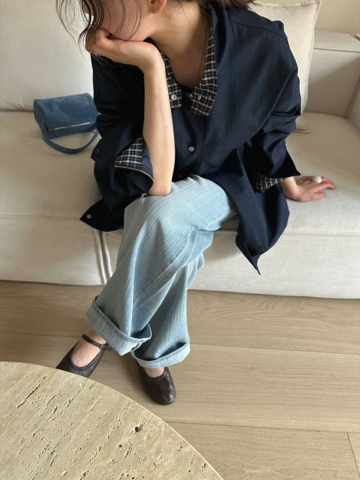 MARE韓國代購女士新款時尚休閑人氣26春夏真品夾克格紋短款MARE夾克