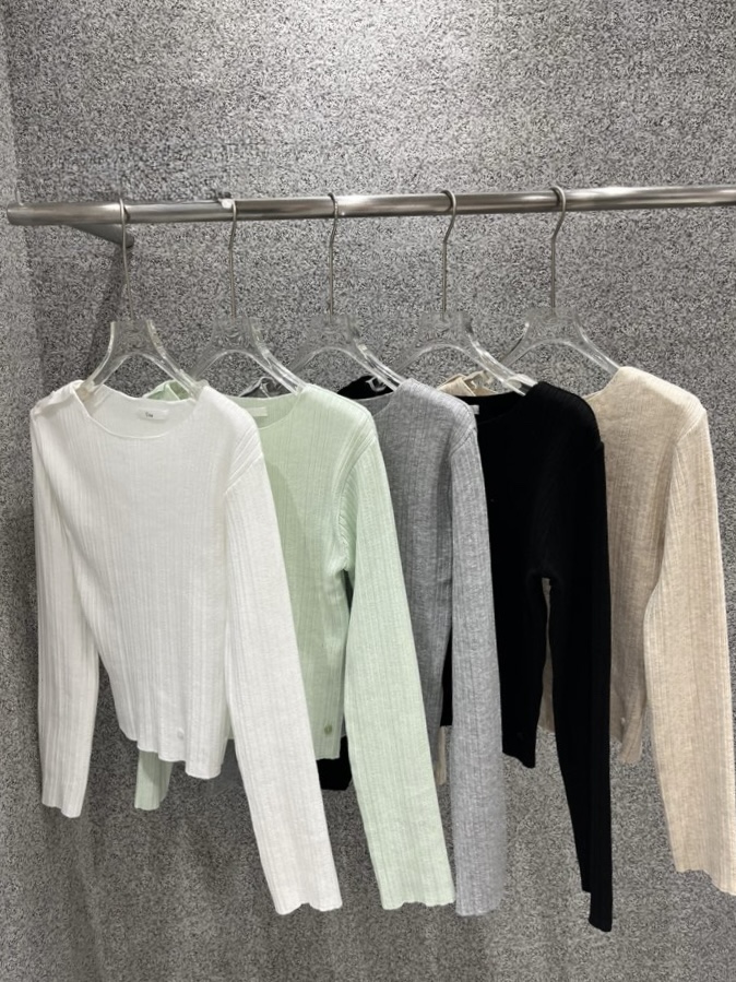 UNA/THE MAY東大門實拍女士新款時尚休閑真品針織衫紐扣THEMAY/UNA針織衫圖色2左二色