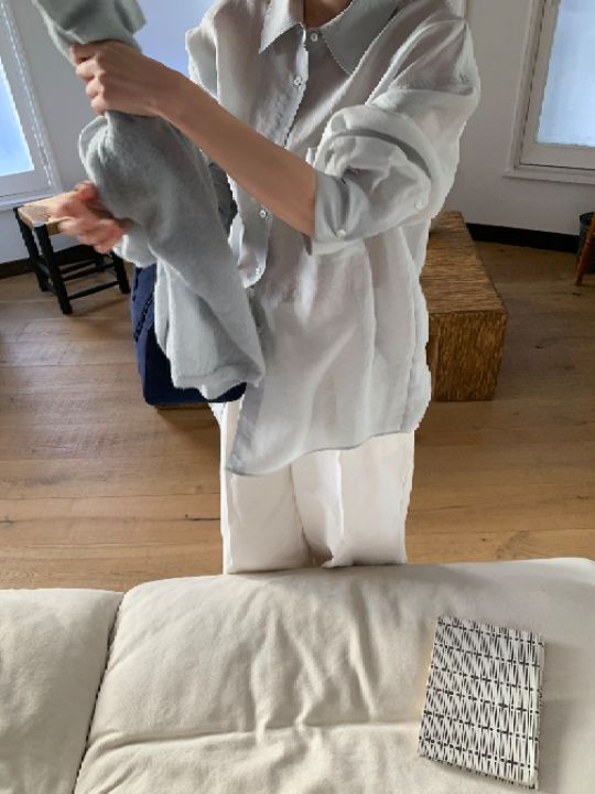 MARE韓國代購女士新品26春夏推薦真品襯衫蕾絲衫天絲透明MARE襯衫/蕾絲衫