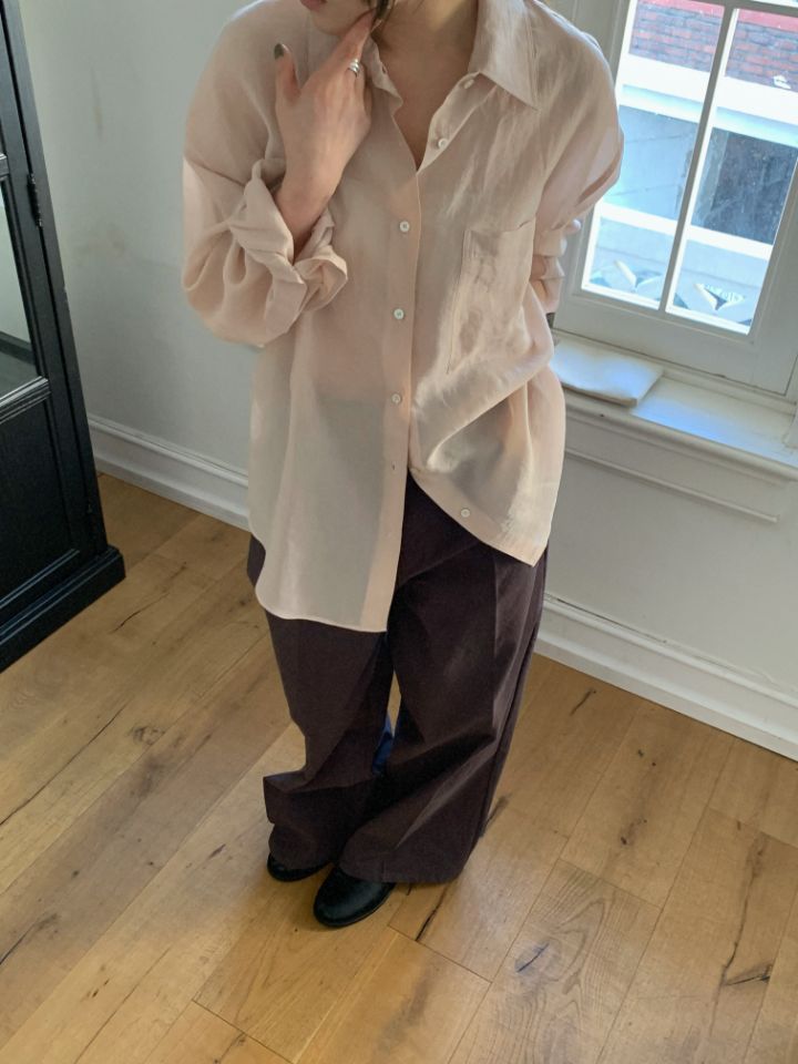 MARE韓國代購女士新品26春夏推薦真品襯衫蕾絲衫天絲透明MARE襯衫/蕾絲衫