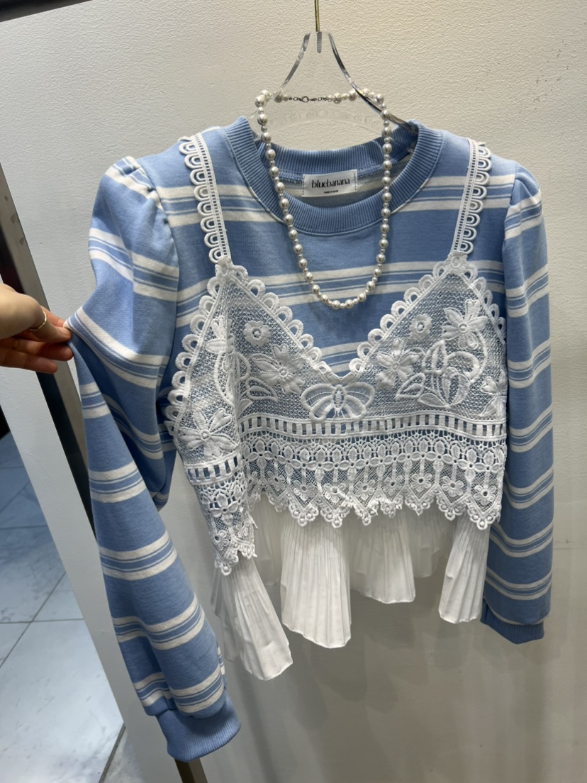 BLUE BANANA東大門直郵女士新款26春夏時尚熱賣職業長袖T恤BLUE BANANA長袖T恤圖色1