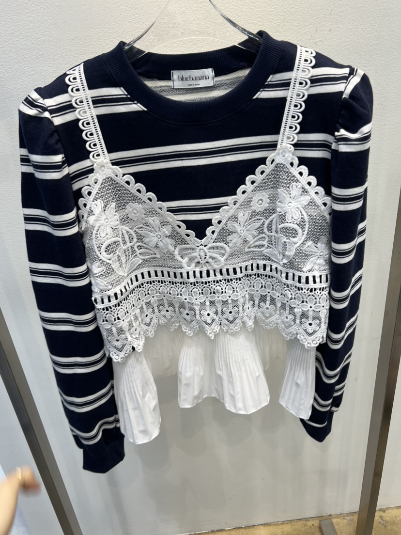 BLUE BANANA東大門直郵女士新款26春夏時尚熱賣職業長袖T恤BLUE BANANA長袖T恤圖色2