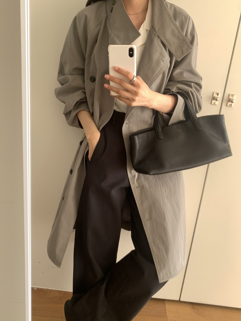 NOTICE東大門代購女士新品人氣熱賣推薦休閑長款風衣含腰帶NOTICE長款風衣