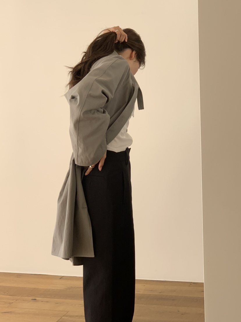 NOTICE東大門代購女士新品人氣熱賣推薦休閑長款風衣含腰帶NOTICE長款風衣