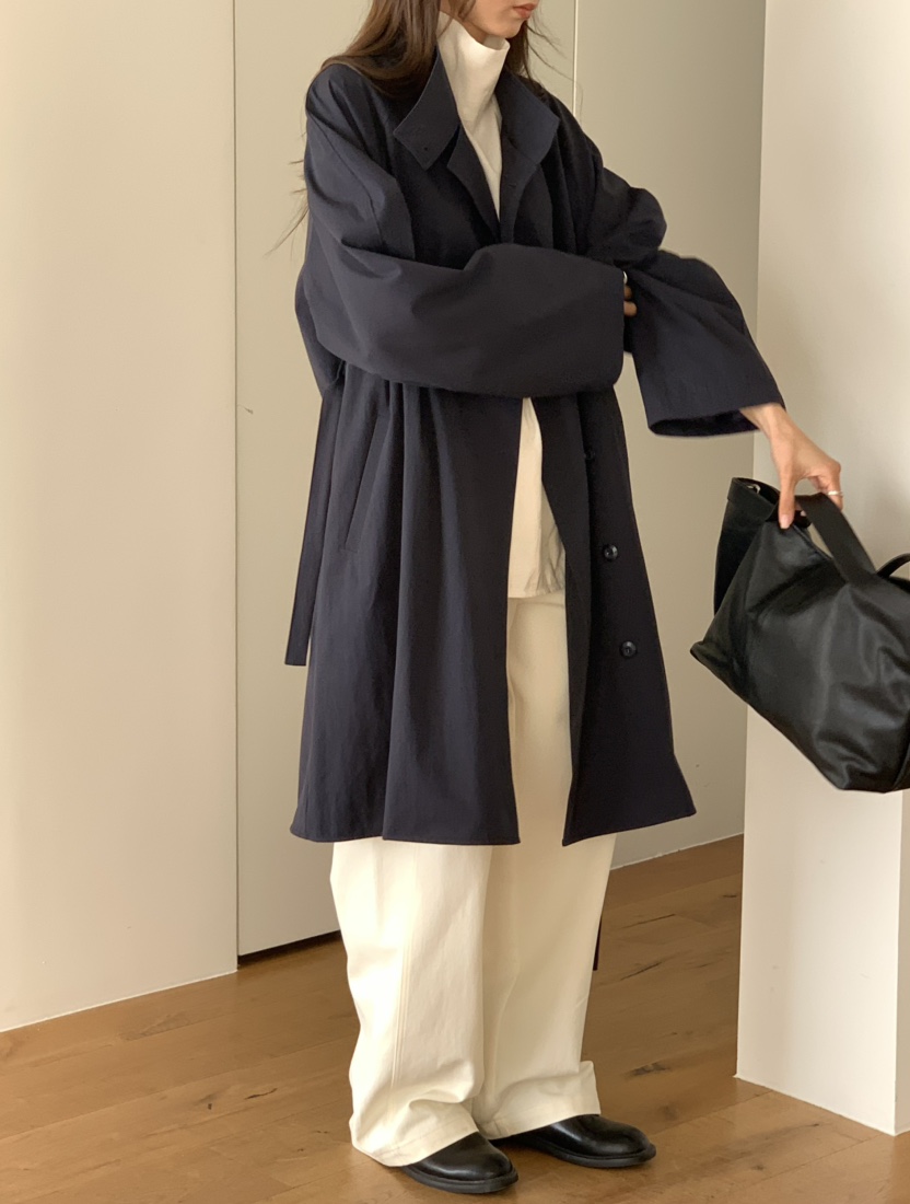 NOTICE東大門代購女士新品人氣熱賣推薦休閑長款風衣含腰帶NOTICE長款風衣