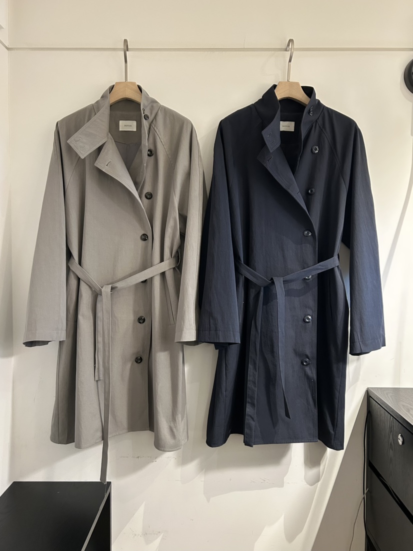 NOTICE東大門代購女士新品人氣熱賣推薦休閑長款風衣含腰帶NOTICE長款風衣