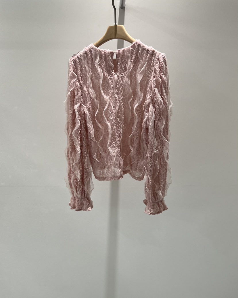 DENISE韓國代購女士新品職業26春夏熱賣人氣襯衫蕾絲衫刺繡DENISE襯衫/蕾絲衫