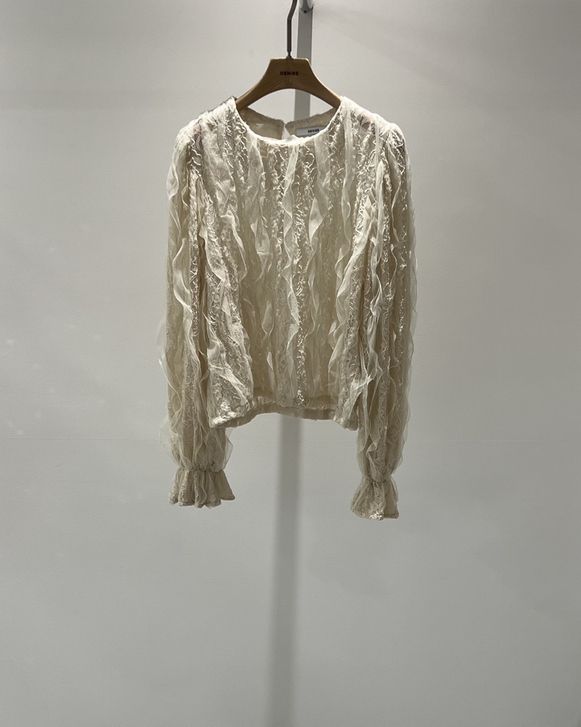 DENISE韓國代購女士新品職業26春夏熱賣人氣襯衫蕾絲衫刺繡DENISE襯衫/蕾絲衫圖色3