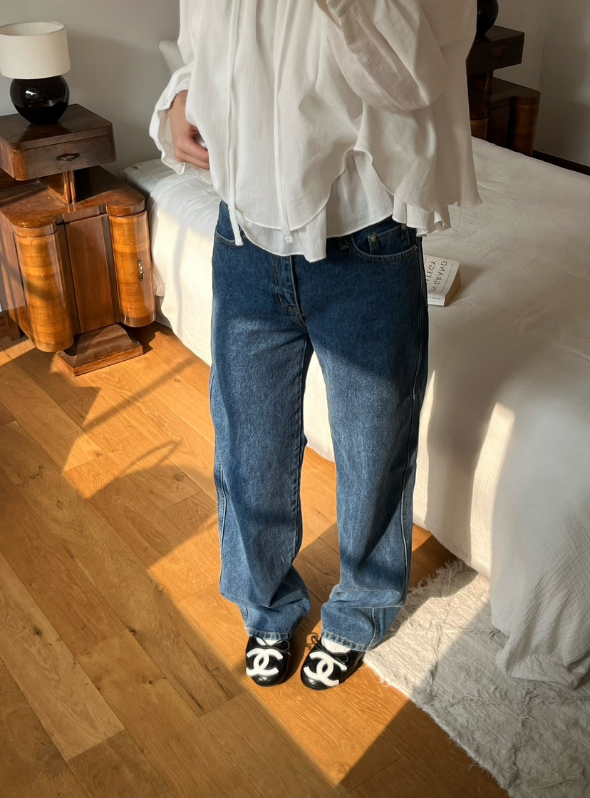 LOVE PULL韓國直郵女士新款真品職業推薦休閑牛仔褲復古LOVE PULL牛仔褲