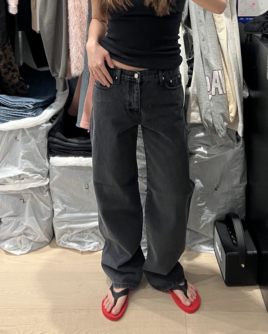 LOVE PULL韓國直郵女士新款真品職業推薦休閑牛仔褲復古LOVE PULL牛仔褲