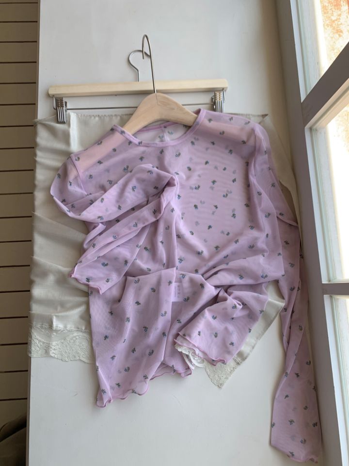 MARE東大門實拍女裝新款26春夏休閑職業長袖T恤不含內搭花朵MARE長袖T恤