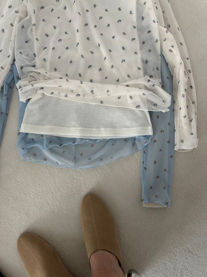 MARE東大門實拍女裝新款26春夏休閑職業長袖T恤不含內搭花朵MARE長袖T恤