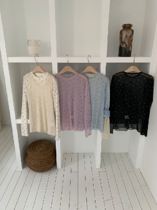 MARE東大門實拍女裝新款26春夏休閑職業長袖T恤不含內搭花朵MARE長袖T恤圖色3左三色