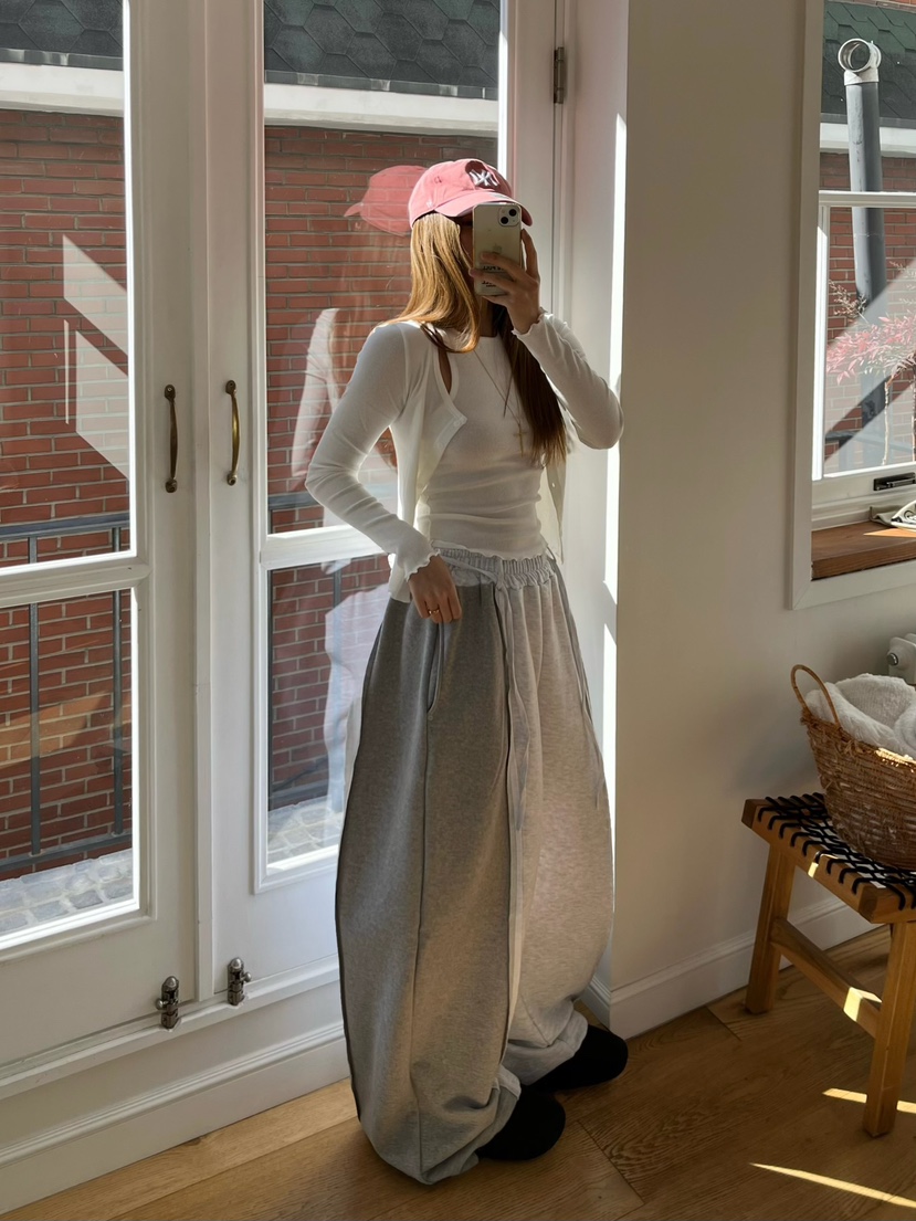 LOVE PULL東大門直郵女裝新款職業26春夏推薦休閑褲含腰繩LOVE PULL休閑褲