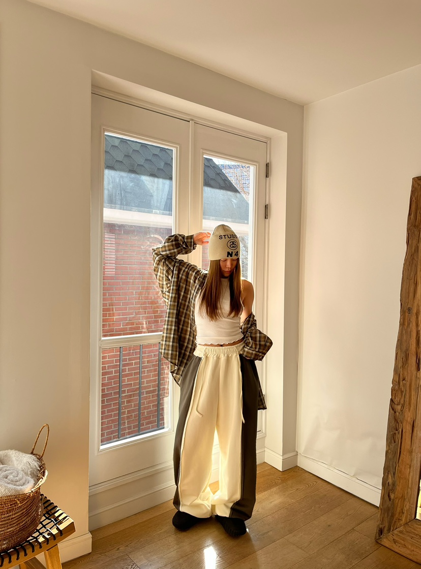 LOVE PULL東大門直郵女裝新款職業26春夏推薦休閑褲含腰繩LOVE PULL休閑褲