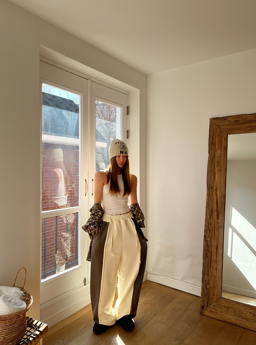 LOVE PULL東大門直郵女裝新款職業26春夏推薦休閑褲含腰繩LOVE PULL休閑褲