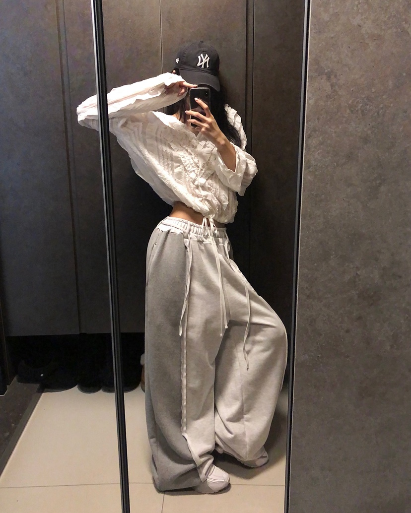 LOVE PULL東大門直郵女裝新款職業26春夏推薦休閑褲含腰繩LOVE PULL休閑褲