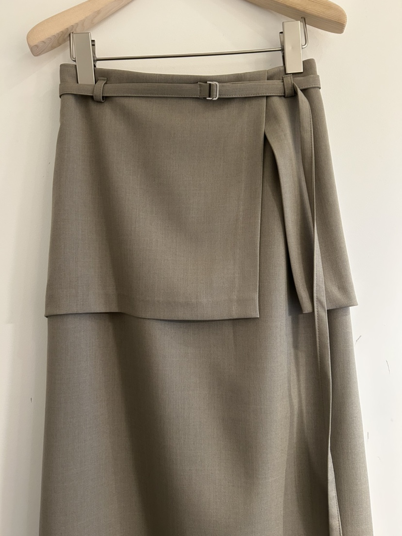 NOTICE東大門直郵女士新款真品26春夏職業長裙含腰帶雙層NOTICE長裙