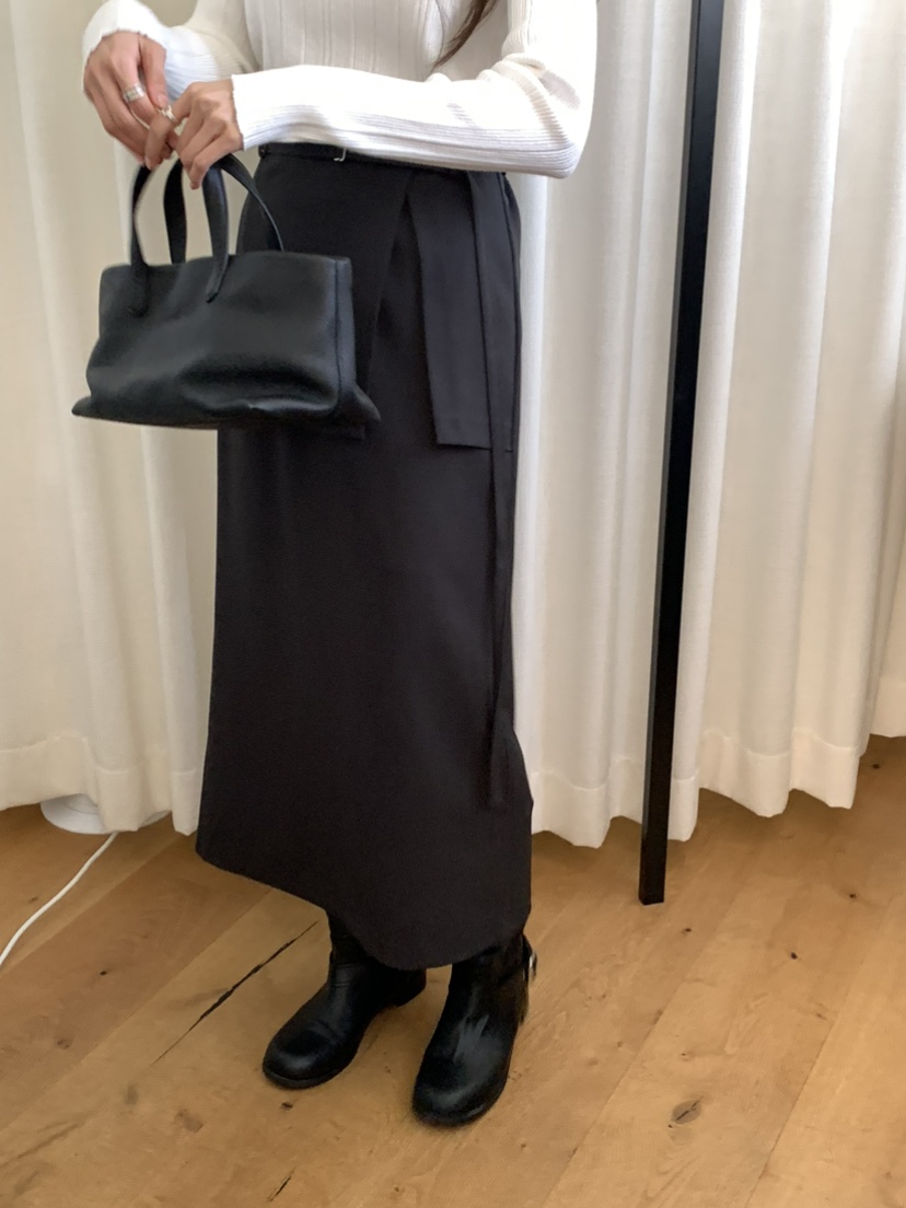 NOTICE東大門直郵女士新款真品26春夏職業長裙含腰帶雙層NOTICE長裙