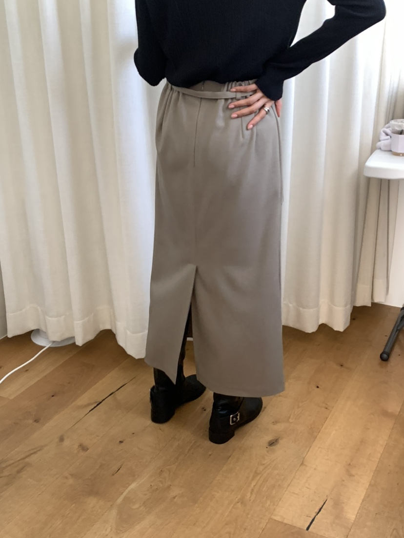 NOTICE東大門直郵女士新款真品26春夏職業長裙含腰帶雙層NOTICE長裙