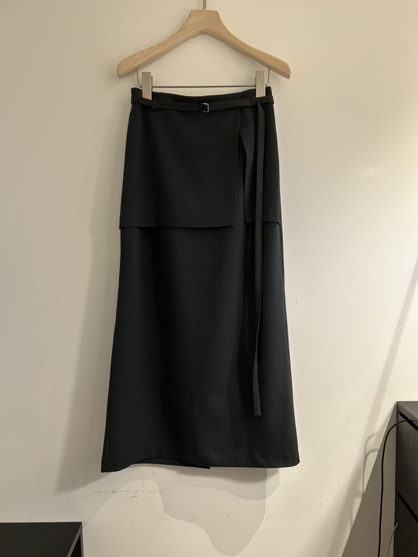 NOTICE東大門直郵女士新款真品26春夏職業長裙含腰帶雙層NOTICE長裙圖色2