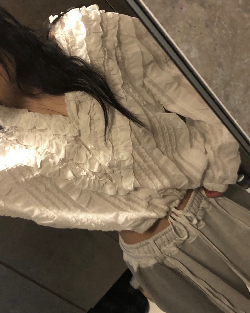 LOVE PULL東大門代購女裝新款職業推薦熱賣襯衫蕾絲衫褶皺LOVE PULL襯衫/蕾絲衫