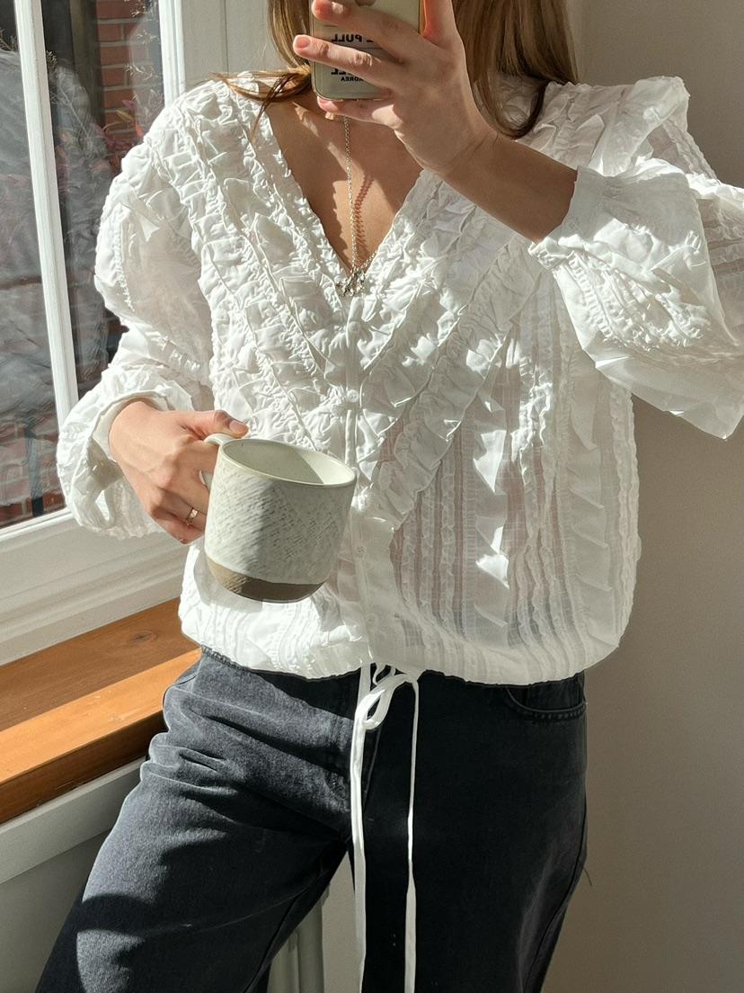 LOVE PULL東大門代購女裝新款職業推薦熱賣襯衫蕾絲衫褶皺LOVE PULL襯衫/蕾絲衫