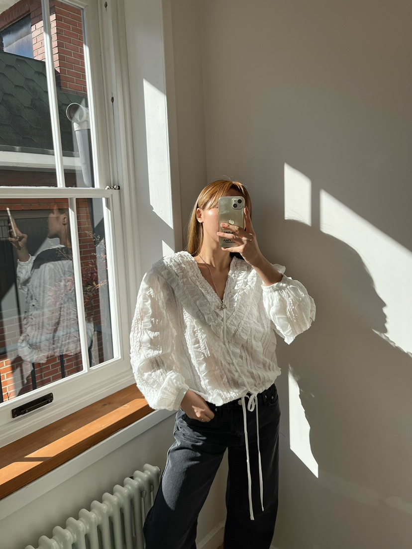 LOVE PULL東大門代購女裝新款職業推薦熱賣襯衫蕾絲衫褶皺LOVE PULL襯衫/蕾絲衫