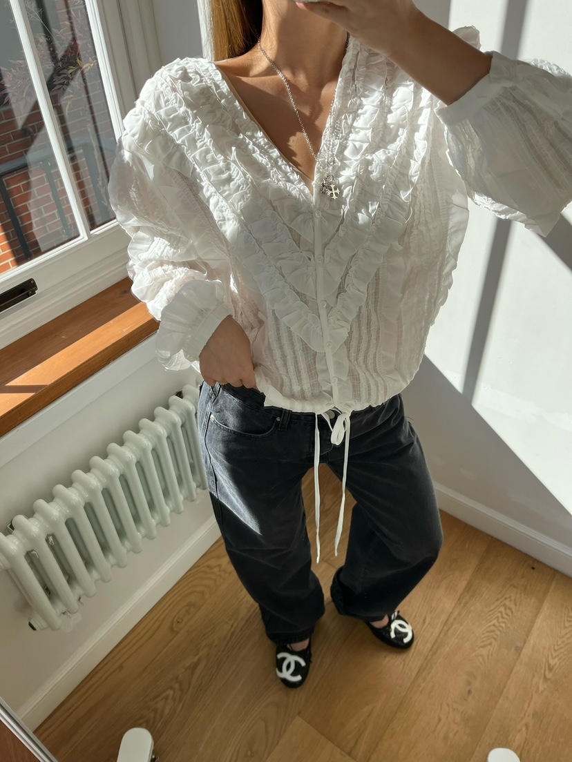 LOVE PULL東大門代購女裝新款職業推薦熱賣襯衫蕾絲衫褶皺LOVE PULL襯衫/蕾絲衫