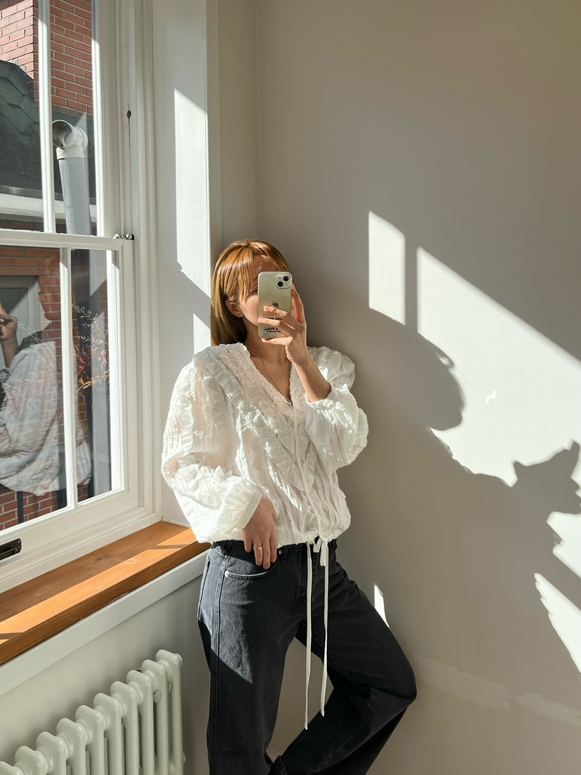 LOVE PULL東大門代購女裝新款職業推薦熱賣襯衫蕾絲衫褶皺LOVE PULL襯衫/蕾絲衫