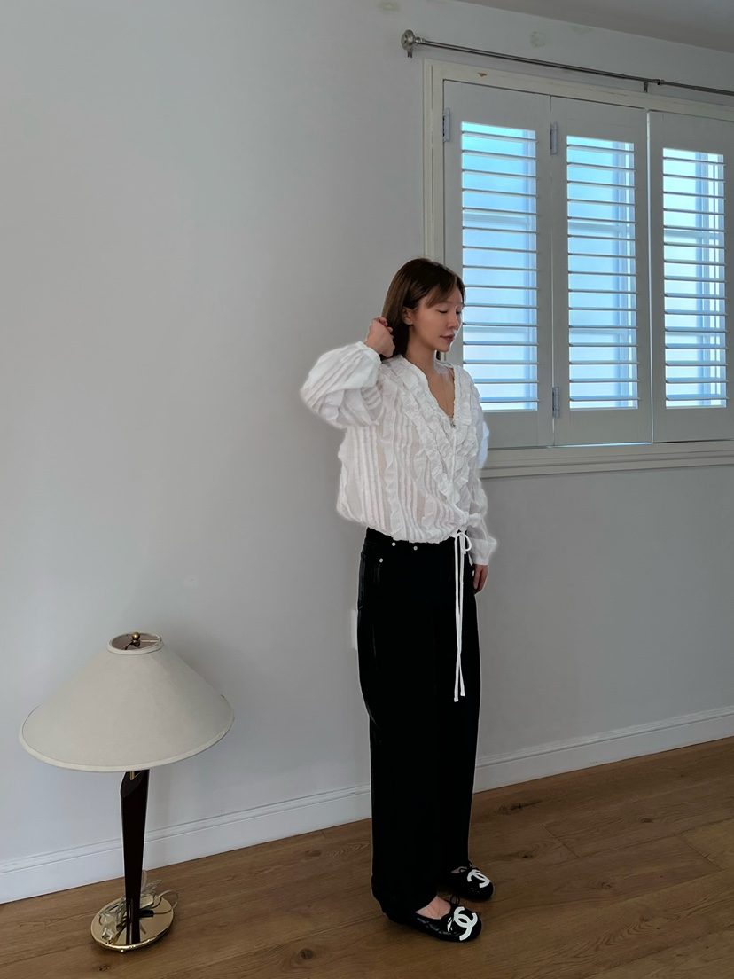 LOVE PULL東大門代購女裝新款職業推薦熱賣襯衫蕾絲衫褶皺LOVE PULL襯衫/蕾絲衫