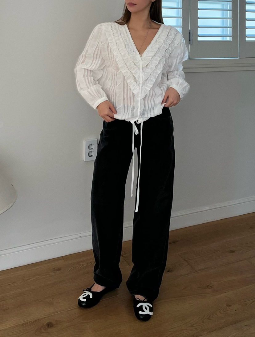 LOVE PULL東大門代購女裝新款職業推薦熱賣襯衫蕾絲衫褶皺LOVE PULL襯衫/蕾絲衫