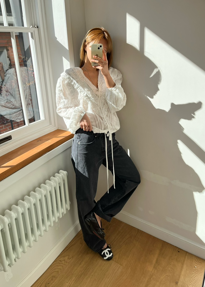 LOVE PULL東大門代購女裝新款職業推薦熱賣襯衫蕾絲衫褶皺LOVE PULL襯衫/蕾絲衫