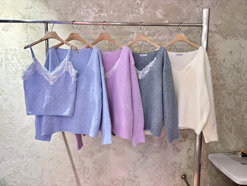 PIN-UP韓國直郵女裝新款人氣推薦真品休閑職業套裝套裝蕾絲PIN-UP套裝