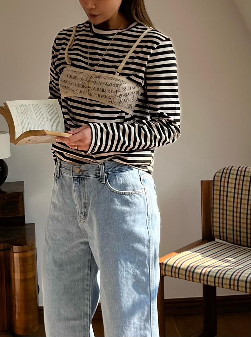 LOVE PULL韓國代購女士新品推薦時尚人氣熱賣休閑長袖T恤LOVE PULL長袖T恤