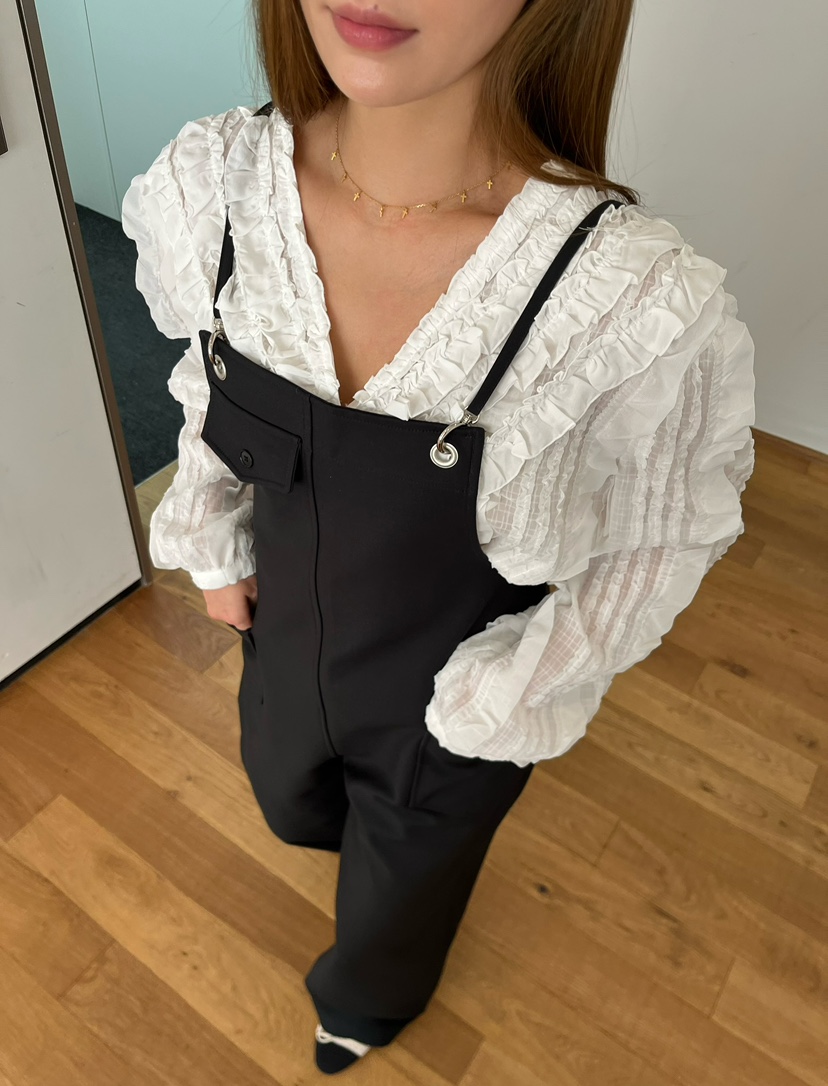 LOVE PULL韓國直郵女裝新款人氣26春夏休閑背帶褲不含內搭LOVE PULL背帶褲