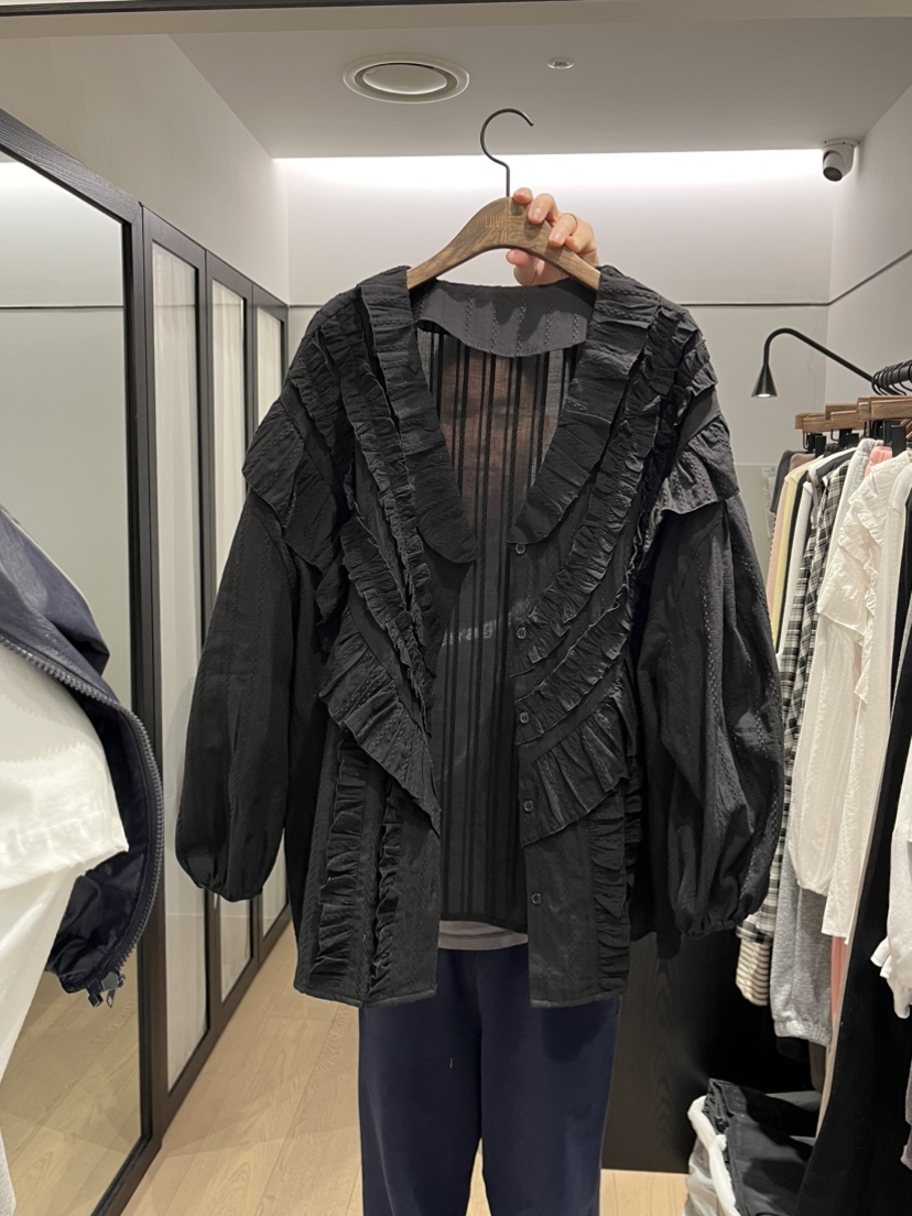 LOVE PULL東大門代購女裝新品推薦人氣職業襯衫蕾絲衫棉質LOVE PULL襯衫/蕾絲衫圖色2