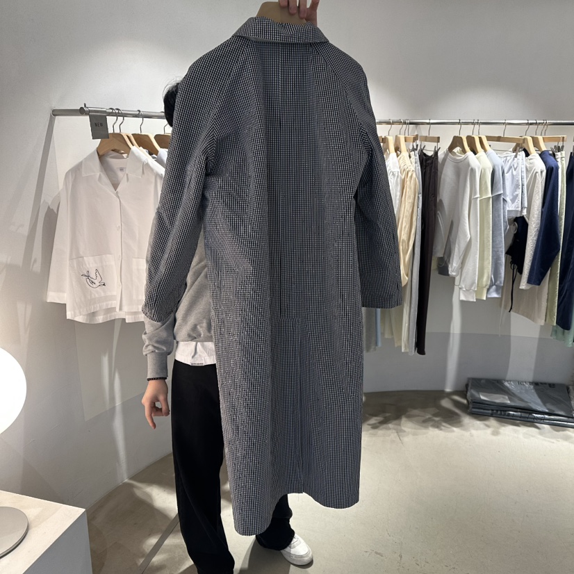 ROOM K-P東大門代購女士新品時尚職業長款風衣兩面穿雙面ROOM K長款風衣