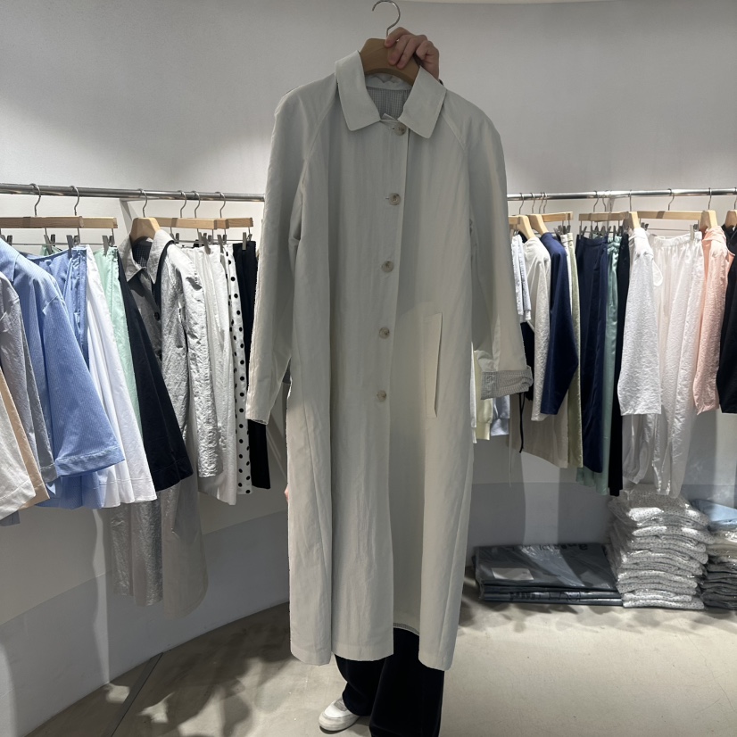 ROOM K-P東大門代購女士新品時尚職業長款風衣兩面穿雙面ROOM K長款風衣圖色2