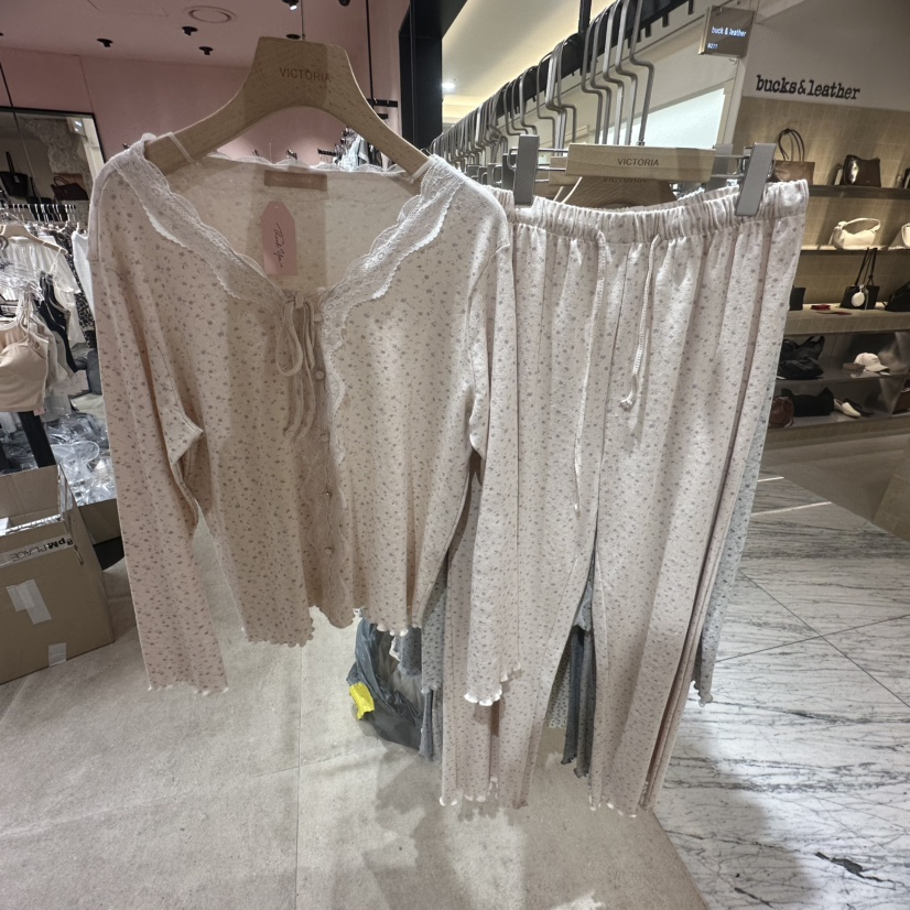 VICTORIA-P東大門代購女裝新款時尚熱賣真品人氣睡衣套裝VICTORIA睡衣圖色2粉色