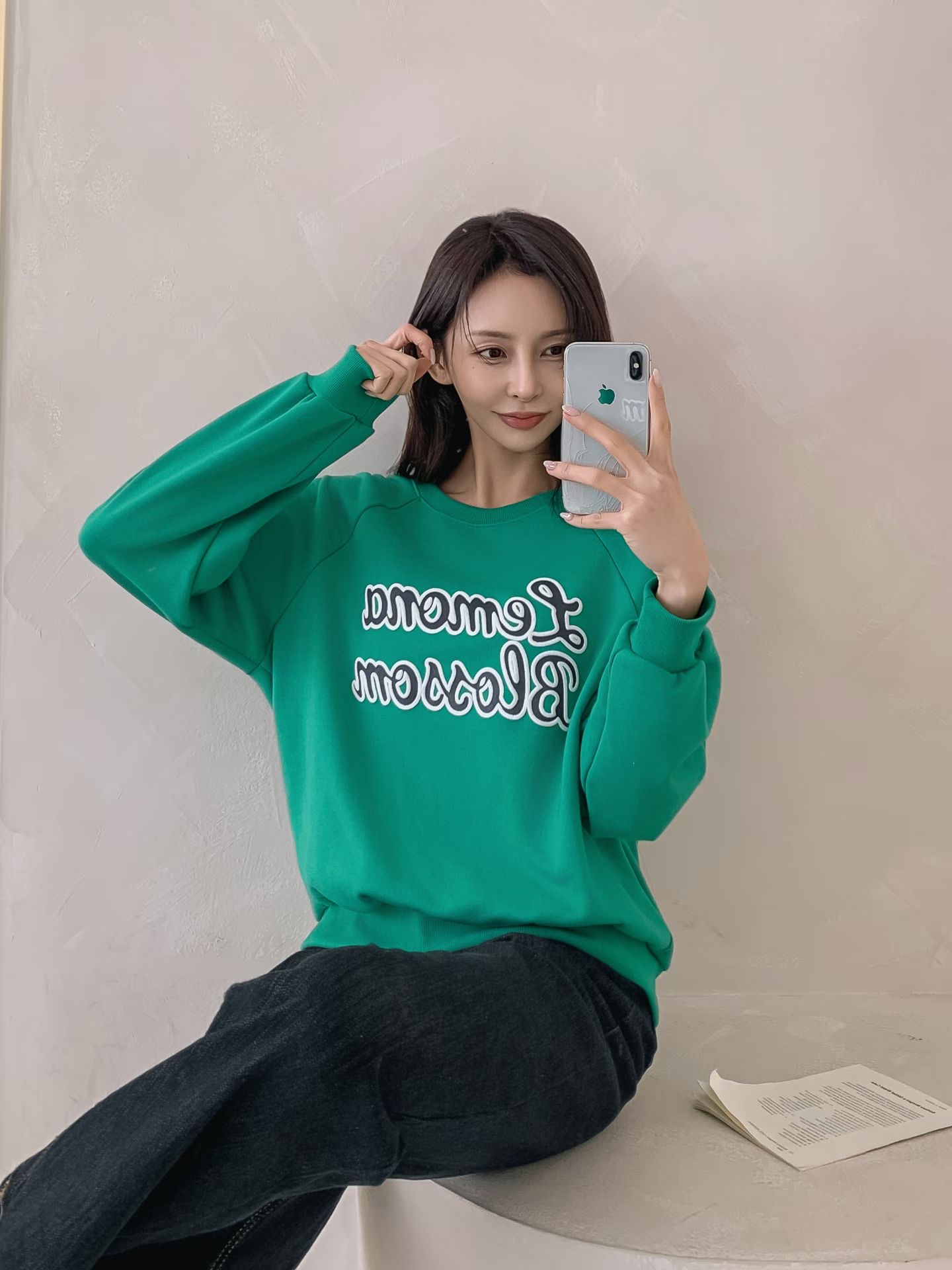 KKANNJUU韓國代購女裝新款真品26春夏休閑職業人氣時尚衛衣KKAMJUU衛衣圖色3