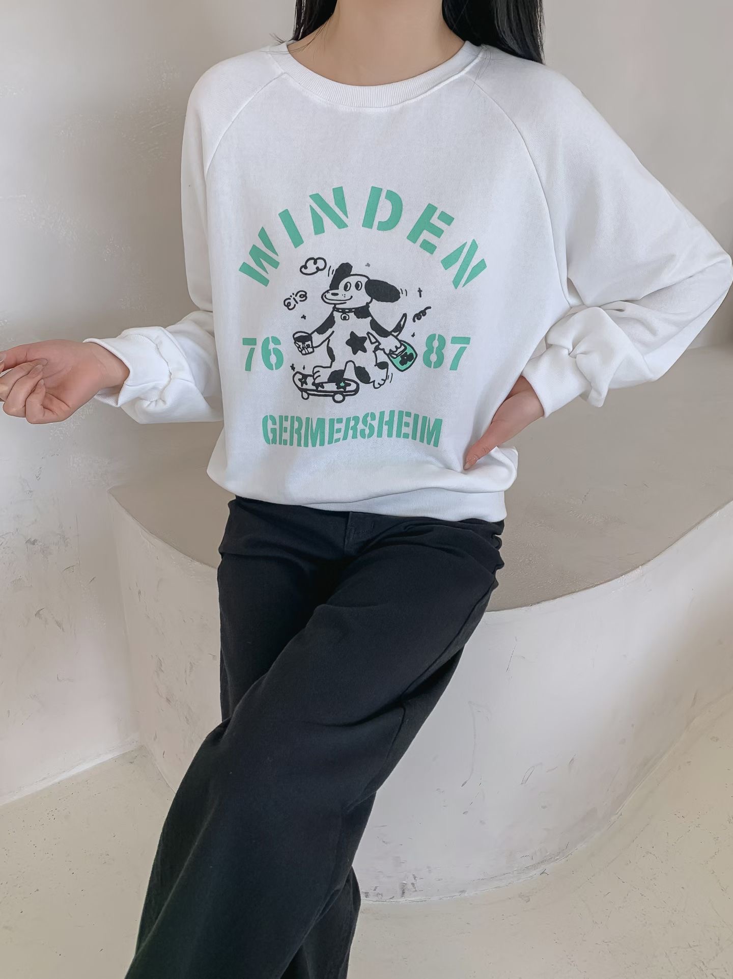 KKANNJUU東大門代購女裝新品熱賣人氣推薦時尚職業休閑衛衣KKAMJUU衛衣圖色3