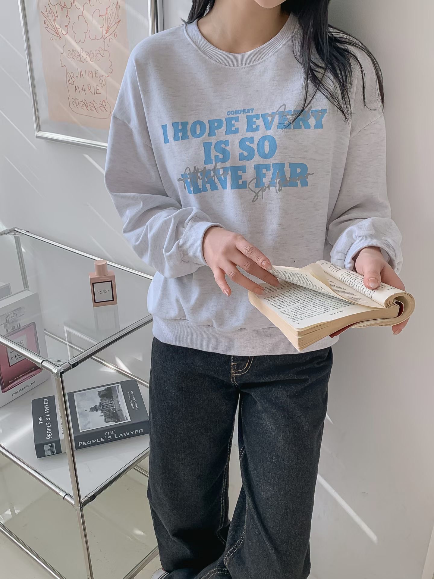 KKANNJUU東大門實拍女士新款職業時尚26春夏休閑人氣衛衣KKAMJUU衛衣圖色2