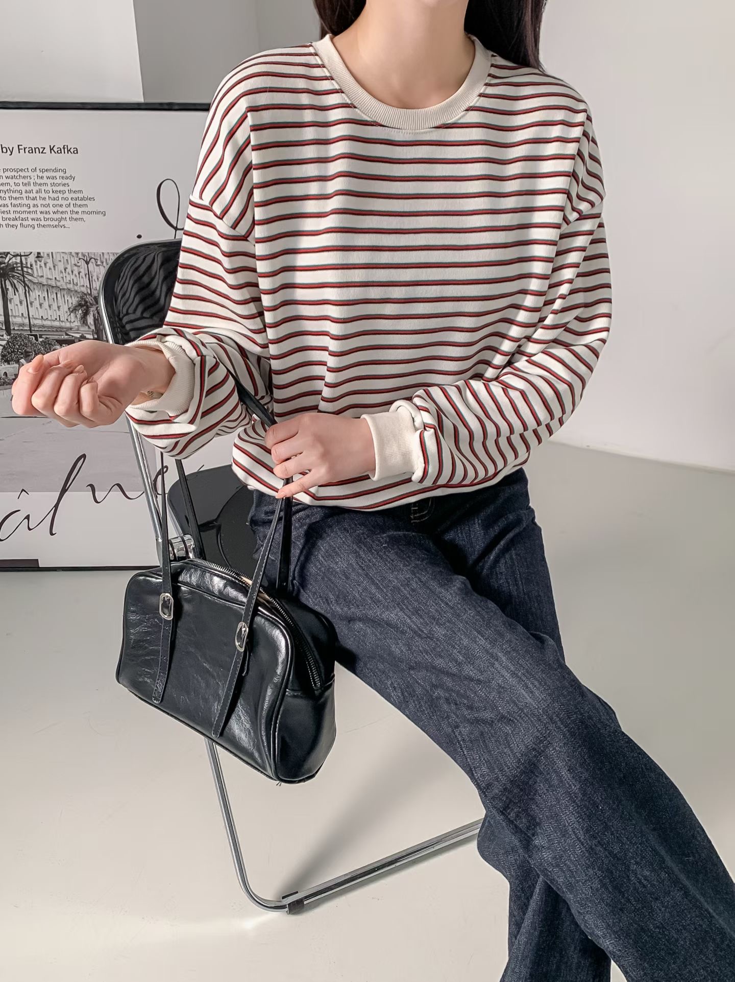 KKANNJUU東大門直郵女士新款26春夏職業熱賣休閑時尚衛衣KKAMJUU衛衣圖色3