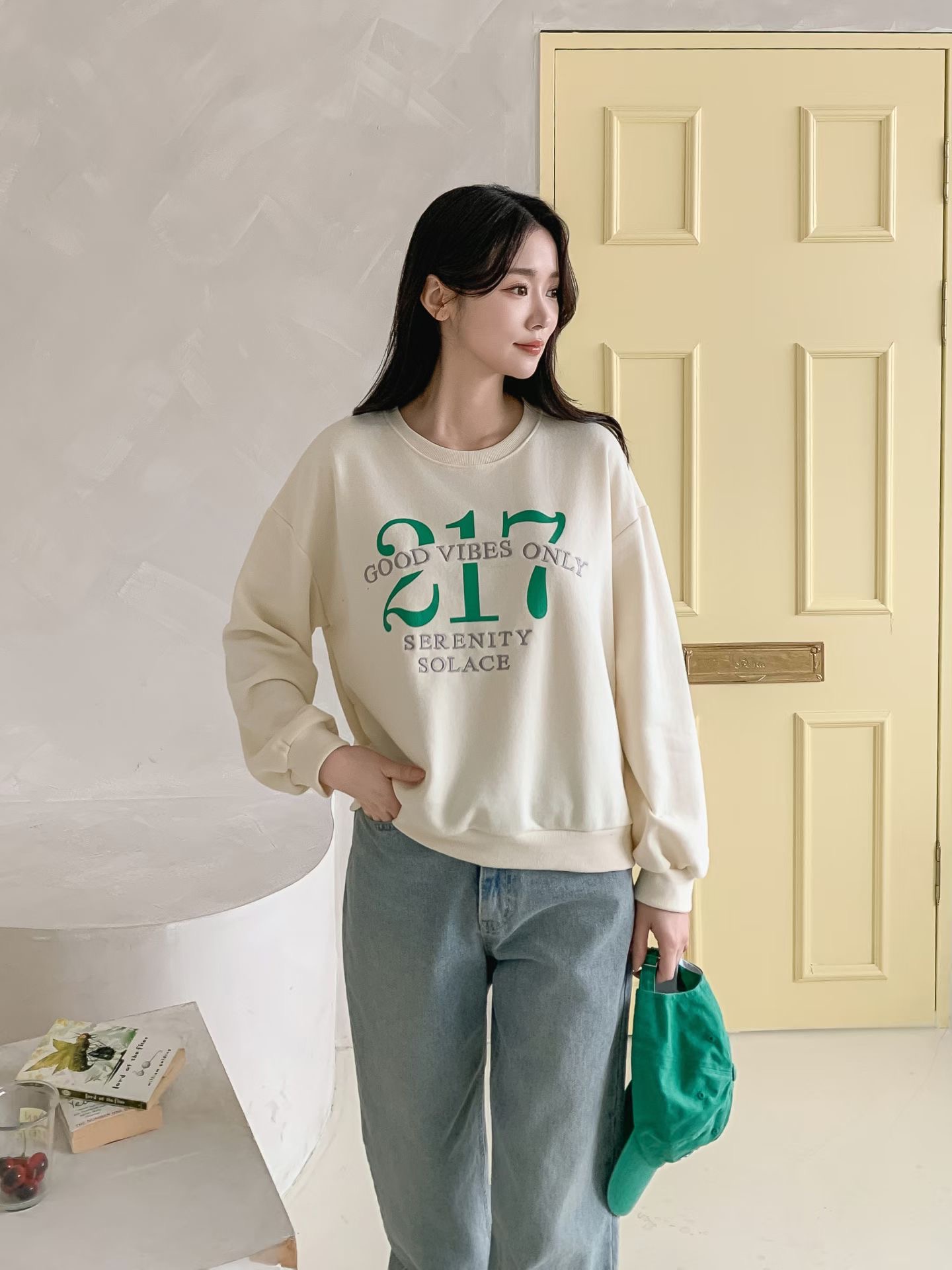 KKANNJUU東大門代購女士新款休閑真品職業人氣時尚推薦衛衣KKAMJUU衛衣圖色2