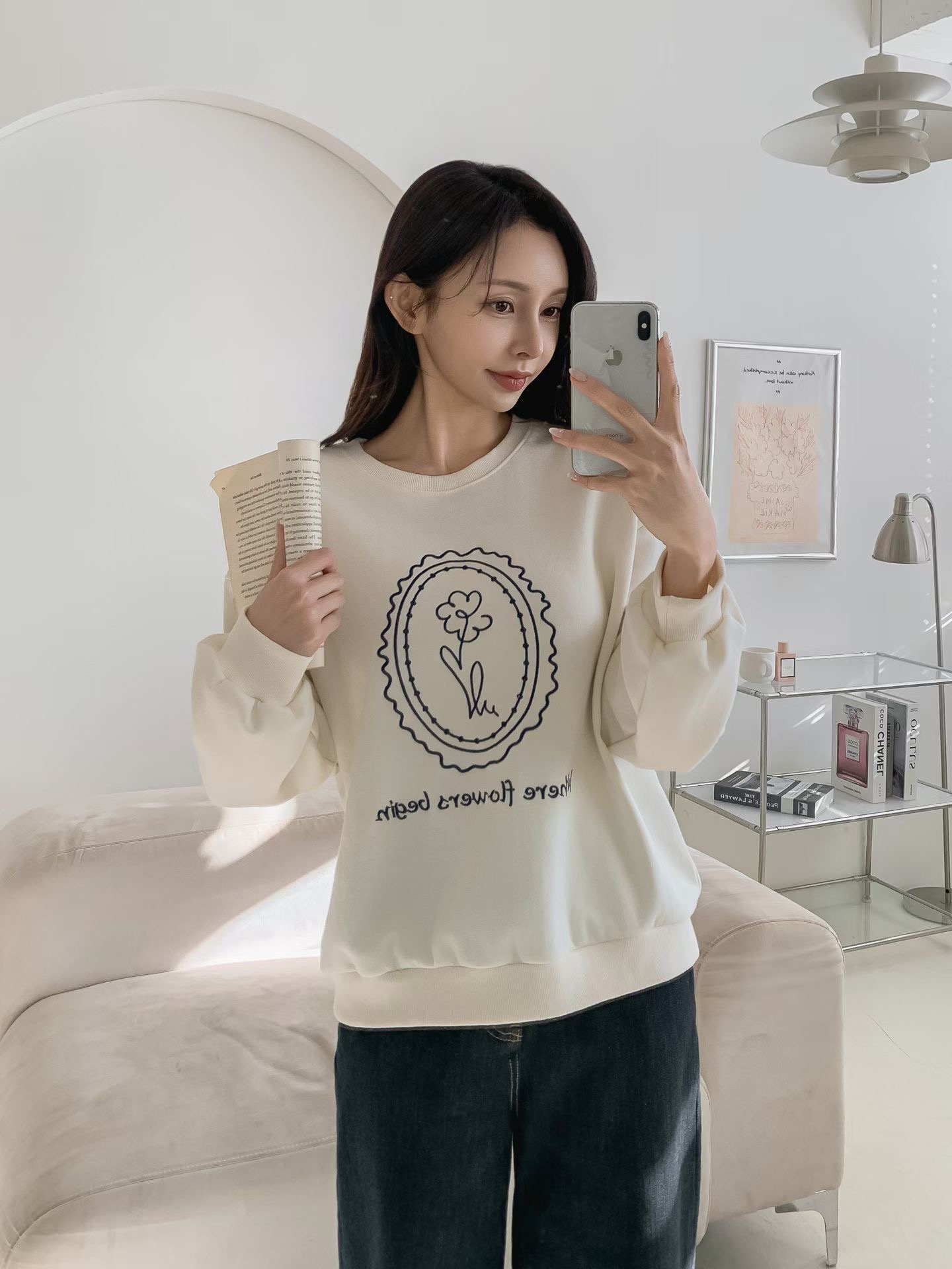 KKANNJUU韓國直郵女士新品推薦時尚人氣熱賣職業真品衛衣KKAMJUU衛衣圖色2