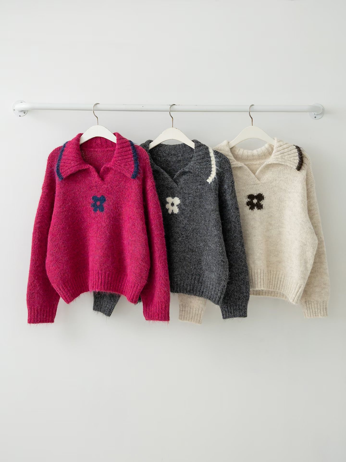 KKANNJUU韓國代購女裝新款人氣26春夏熱賣休閑真品針織衫KKAMJUU針織衫圖色2左二色